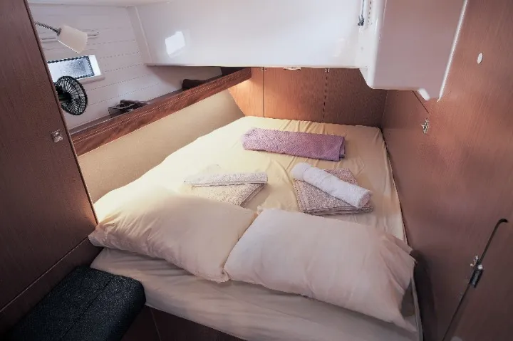 Cabin on Wanderlust, a Bavaria Cruiser 46 sailboat at Municipal Unit of Palairos, Greece