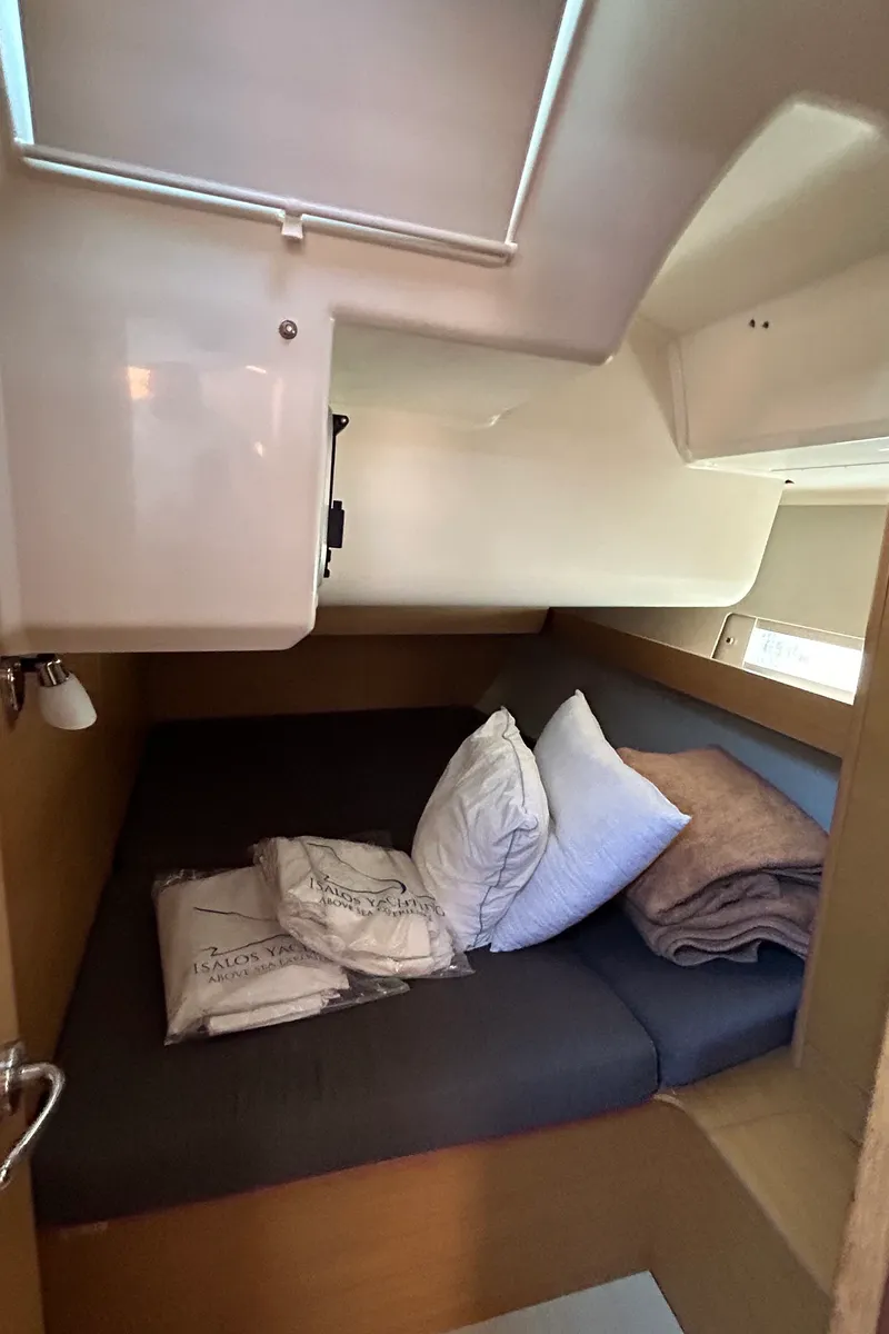 Cabin on Tango I, a Dufour 460 GL sailboat at Kontokali, Greece