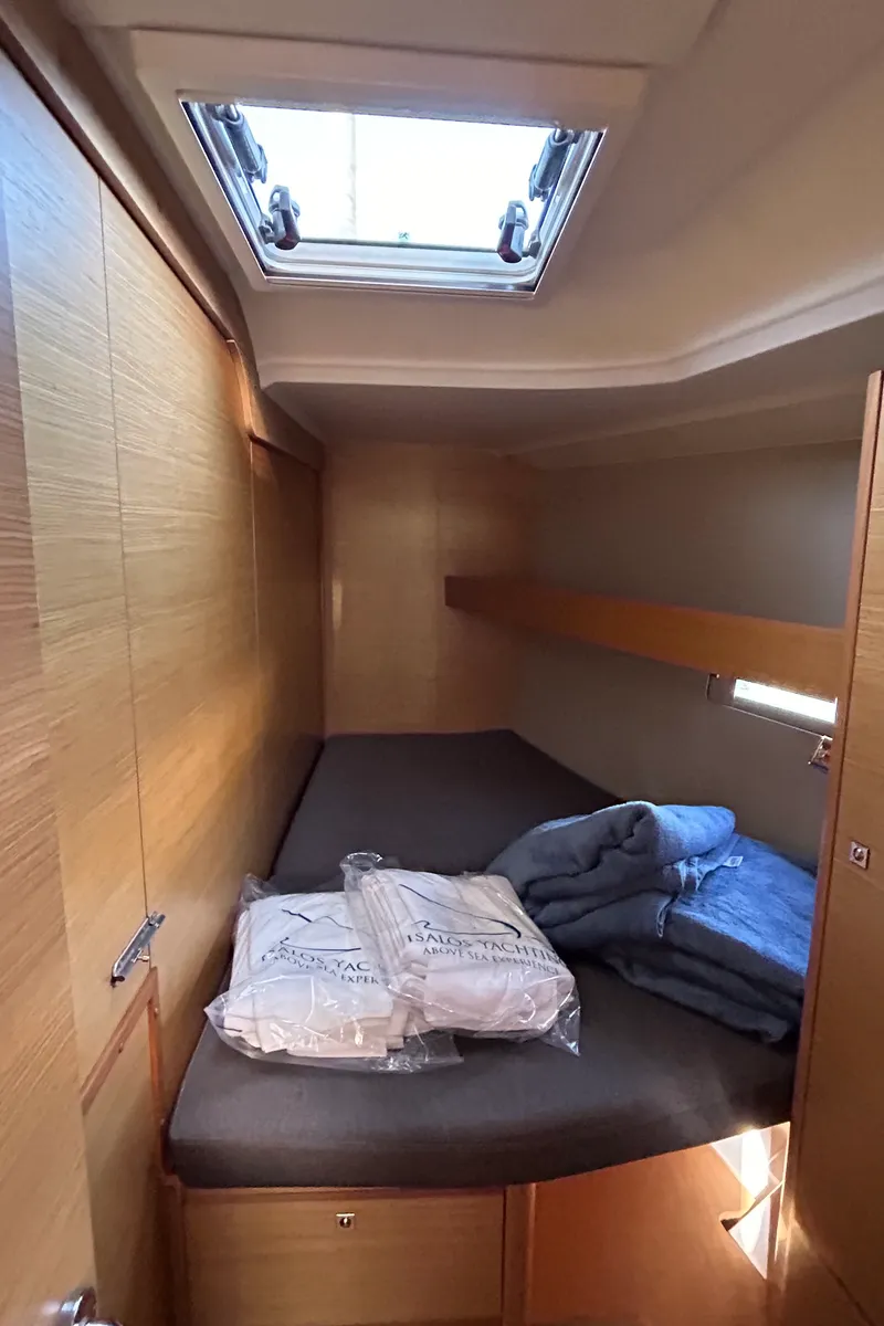 Cabin on Tango I, a Dufour 460 GL sailboat at Kontokali, Greece
