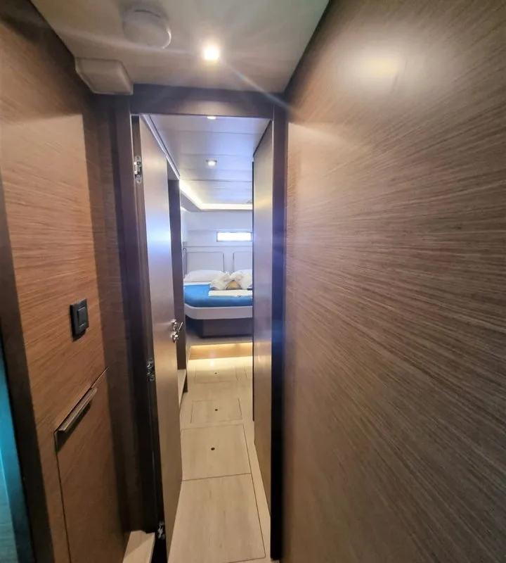 Free Bird II, a Lagoon 46 OW catamaran at Lavrion, Greece