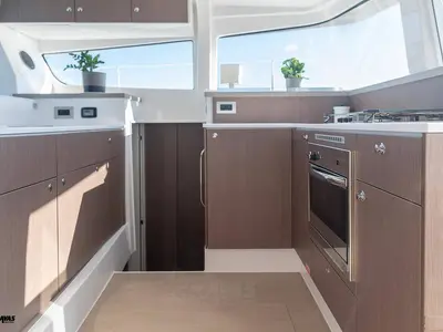 Galley of Kos 42.7, a Bali 4.2 catamaran at Municipal Unit of Lefkada, Greece