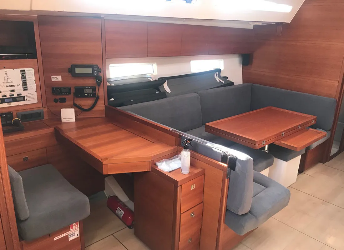 Salon of More Relax, a More 55 sailboat at Grad Kaštela, Croatia