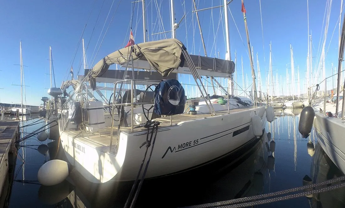 Exterior view of More Relax, a More 55 sailboat at Grad Kaštela, Croatia
