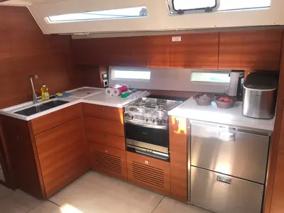 Galley of More Relax, a More 55 sailboat at Grad Kaštela, Croatia