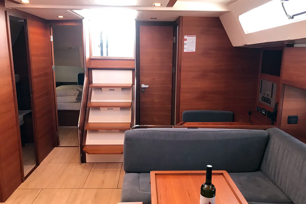 Salon of More Relax, a More 55 sailboat at Grad Kaštela, Croatia