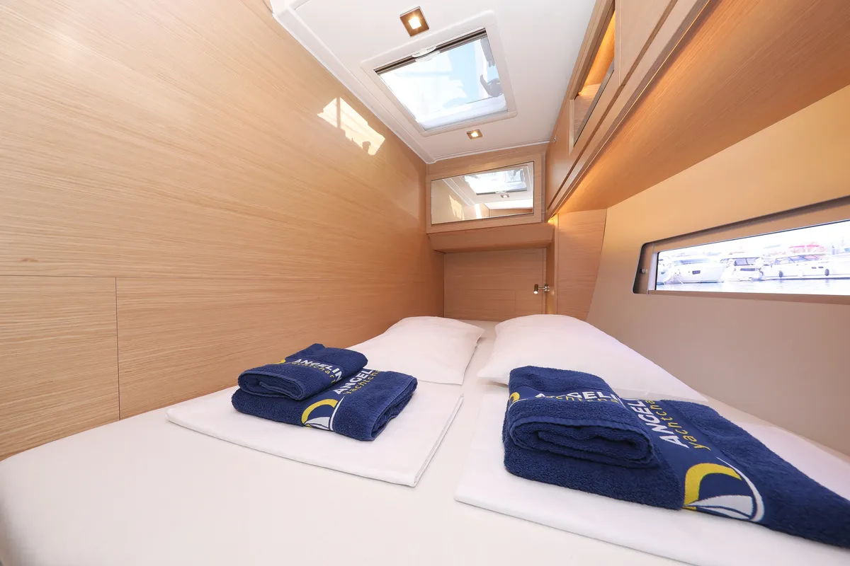 Cabin on L'Albatros, a Dufour 470 sailboat at Grad Trogir, Croatia