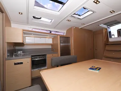 Galley of L'Albatros, a Dufour 470 sailboat at Grad Trogir, Croatia