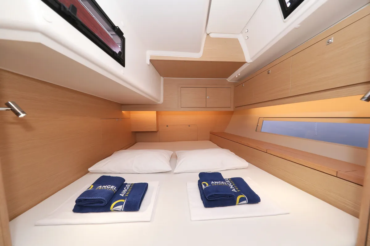 Cabin on L'Albatros, a Dufour 470 sailboat at Grad Trogir, Croatia