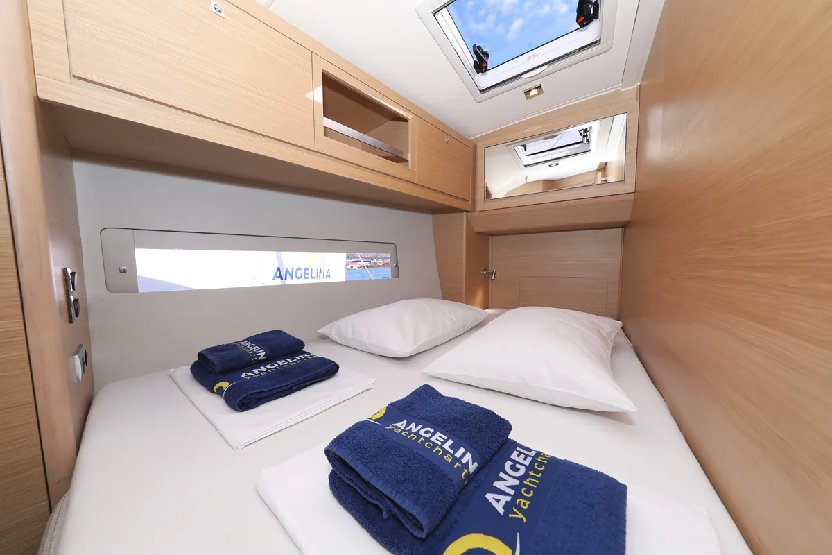 Cabin on L'Albatros, a Dufour 470 sailboat at Grad Trogir, Croatia