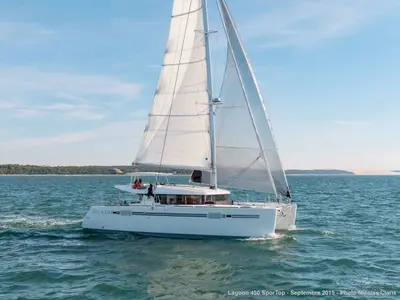 ENJOY, a Lagoon 450 Sport catamaran at Marseille, France