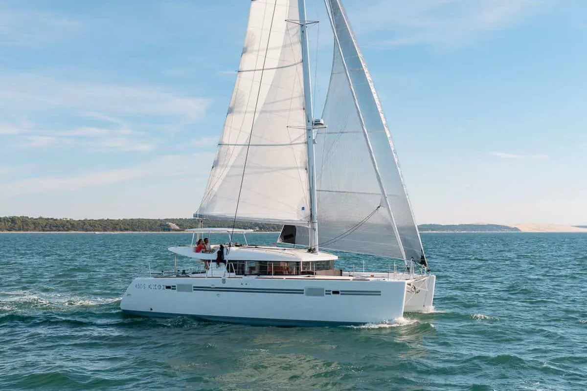 ENJOY, a Lagoon 450 Sport catamaran at Marseille, France