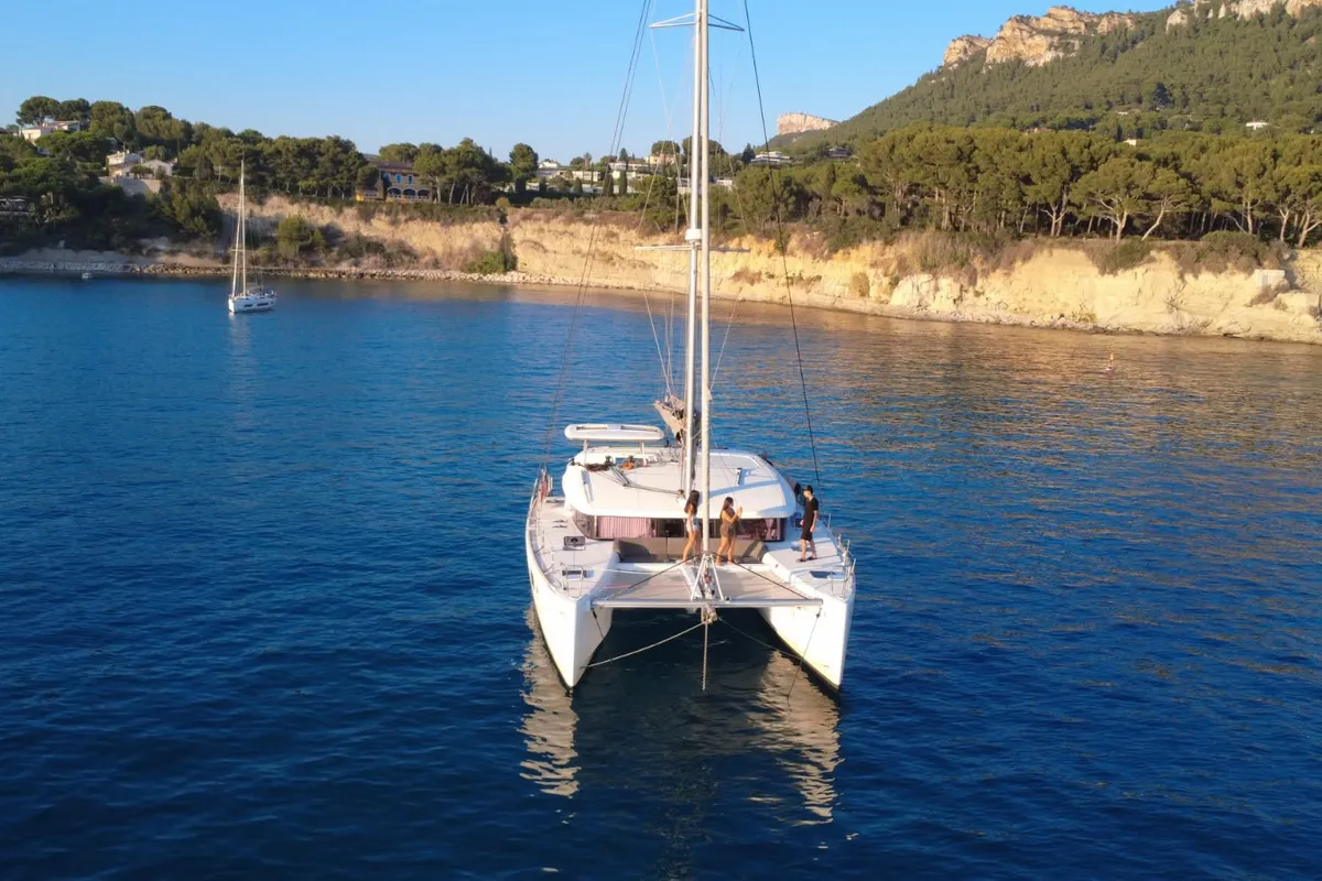 ENJOY, a Lagoon 450 Sport catamaran at Marseille, France