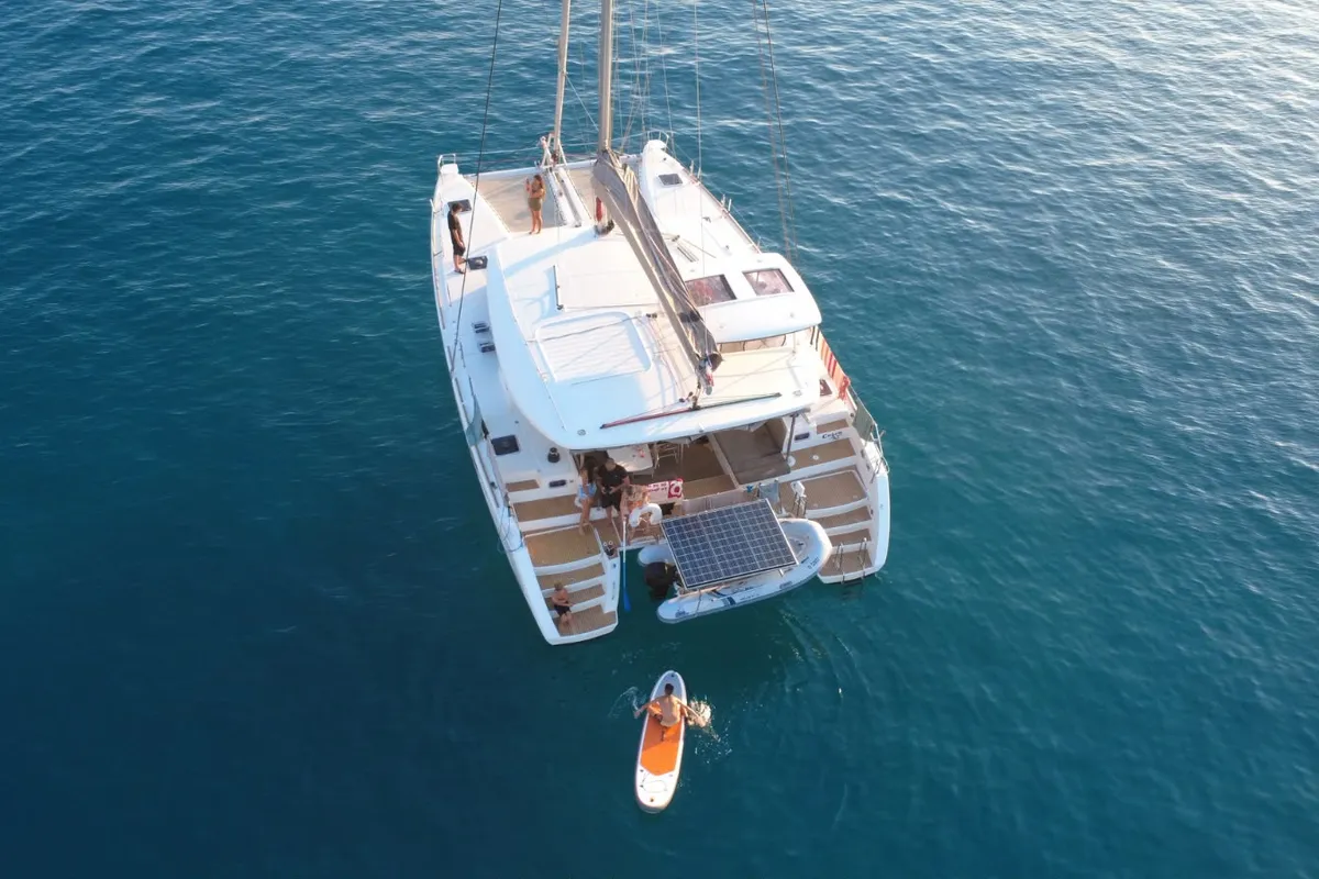 ENJOY, a Lagoon 450 Sport catamaran at Marseille, France