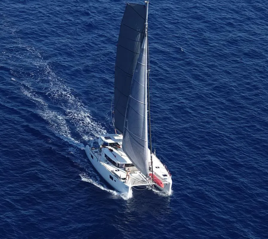 ENJOY, a Lagoon 450 Sport catamaran at Marseille, France