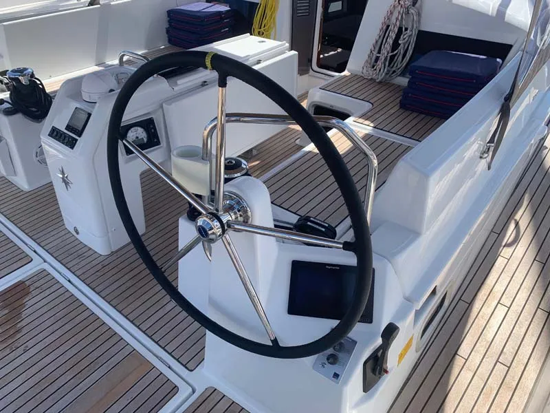 Exterior view of Jeanneau Sun Odyssey 440, a sailboat at Trogir, Croatia