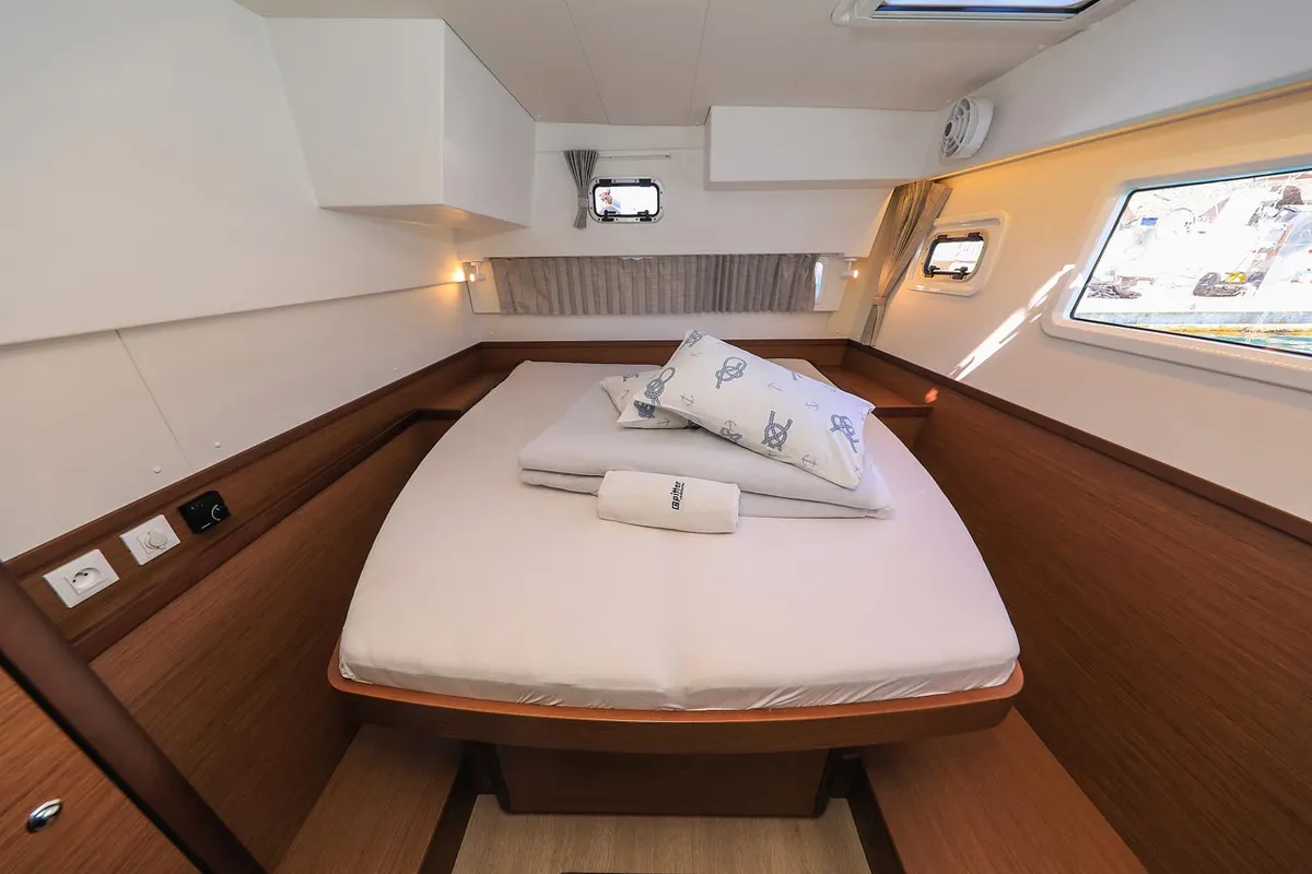 Cabin on Emily, a Lagoon 42 catamaran at Grad Trogir, Croatia
