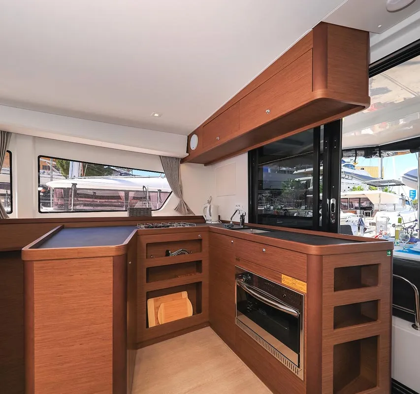 Galley of Emily, a Lagoon 42 catamaran at Grad Trogir, Croatia