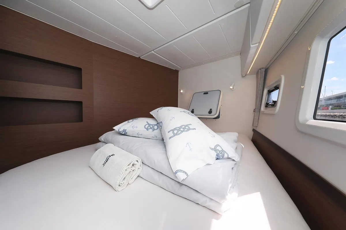 Cabin on Emily, a Lagoon 42 catamaran at Grad Trogir, Croatia