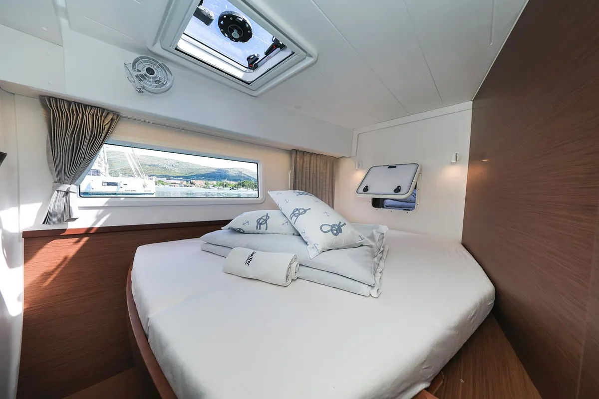 Cabin on Emily, a Lagoon 42 catamaran at Grad Trogir, Croatia