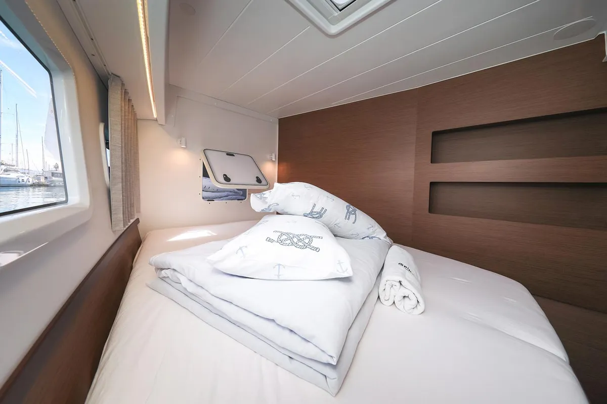 Cabin on Emily, a Lagoon 42 catamaran at Grad Trogir, Croatia