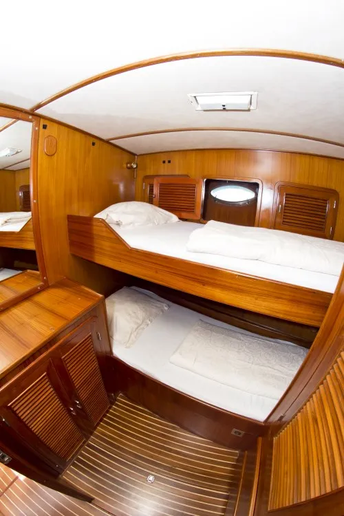 Cabin on Viva La Libertad , a Staryacht 1940 motorboat at Primošten, Croatia