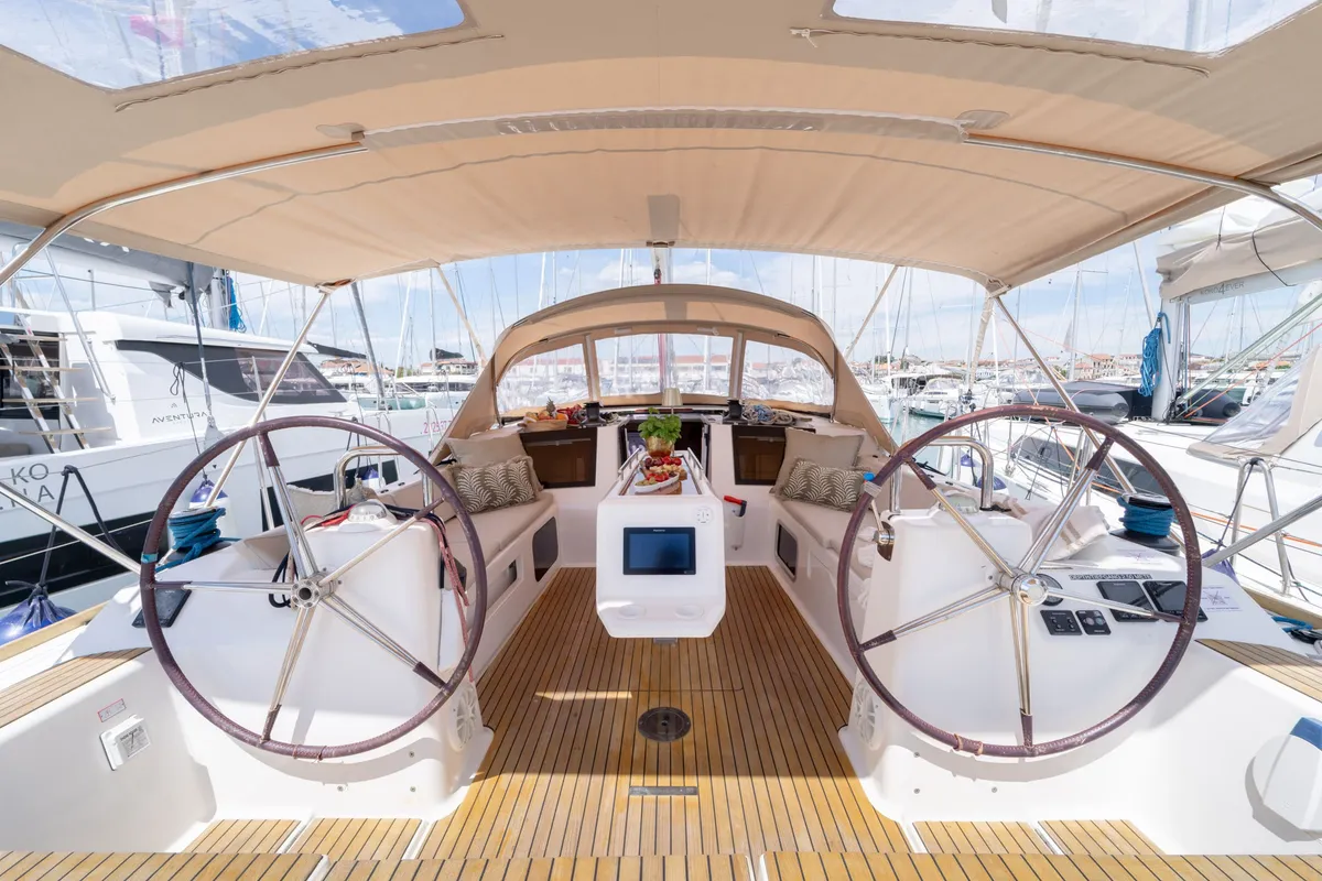 Vellamo, a Dufour 460 GL sailboat at Pirovac, Croatia