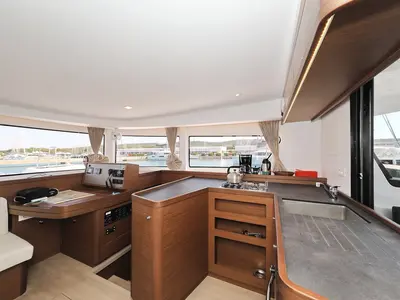 Galley of Lagoon 42, a catamaran at Sukošan, Croatia