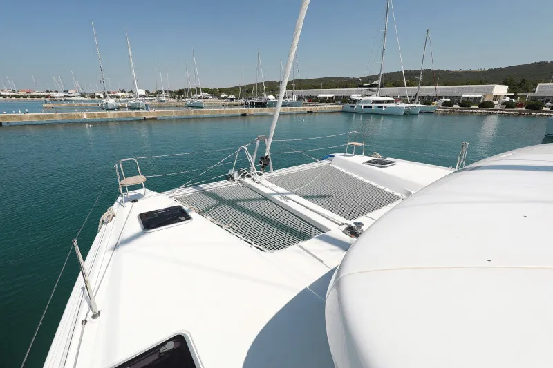 Exterior view of Lagoon 42, a catamaran at Sukošan, Croatia