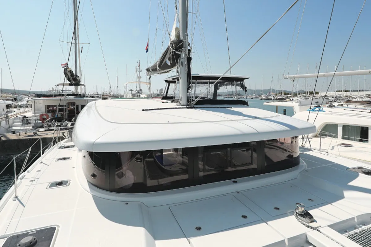Exterior view of Lagoon 42, a catamaran at Sukošan, Croatia