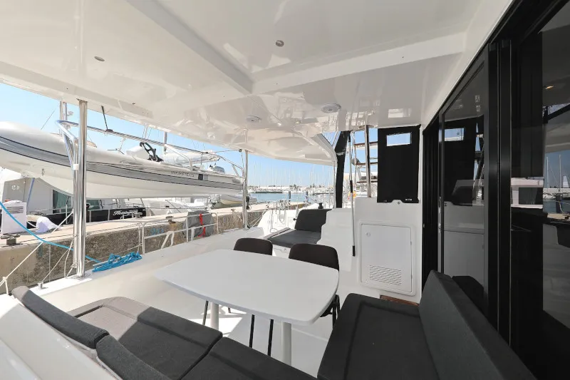 Cockpit of Lagoon 42, a catamaran at Sukošan, Croatia