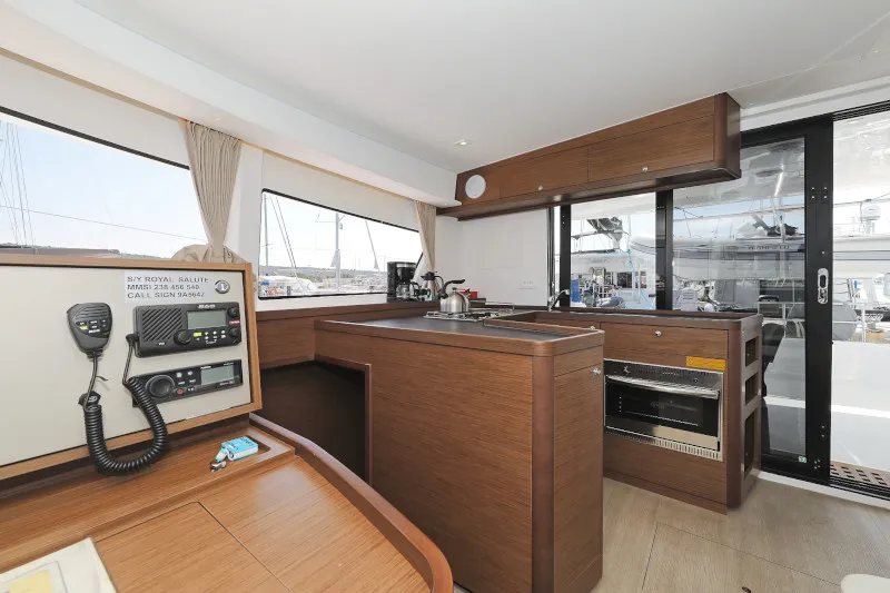 Galley of Lagoon 42, a catamaran at Sukošan, Croatia