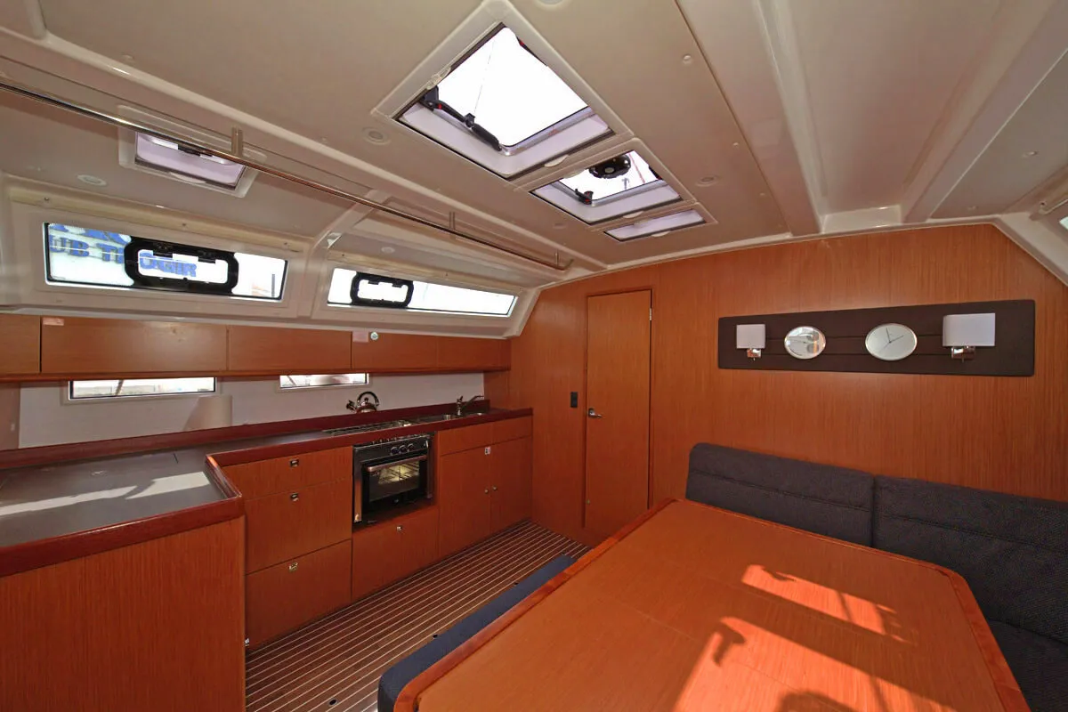 Galley of Tequila, a Bavaria Cruiser 46 sailboat at Split, Croatia