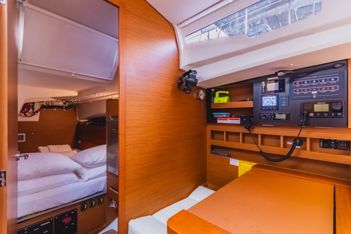 Cabin on Rhythm & Blues, a Jeanneau Sun Odyssey 440 sailboat at Road Town, British Virgin Islands