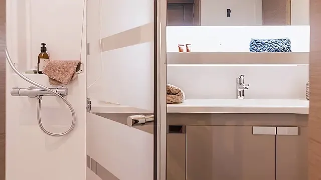 Cabin on Odysseus, a Fountaine Pajot Aura 51 catamaran at Seget Donji, Croatia