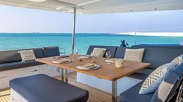 Galley of Odysseus, a Fountaine Pajot Aura 51 catamaran at Seget Donji, Croatia