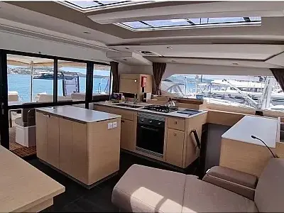 Galley of Odysseus, a Fountaine Pajot Aura 51 catamaran at Seget Donji, Croatia