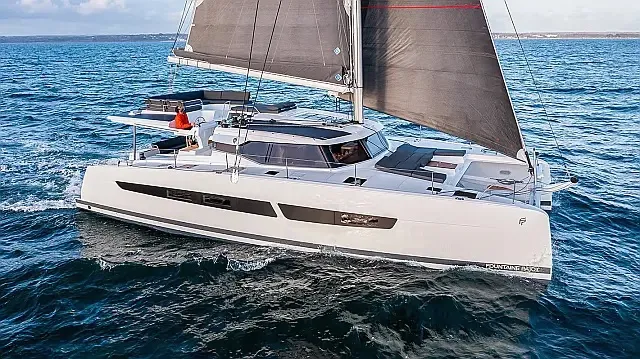 Cabin on Odysseus, a Fountaine Pajot Aura 51 catamaran at Seget Donji, Croatia