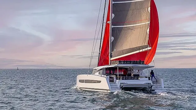 Deck of Odysseus, a Fountaine Pajot Aura 51 catamaran at Seget Donji, Croatia