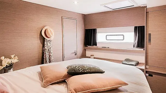 Exterior view of Odysseus, a Fountaine Pajot Aura 51 catamaran at Seget Donji, Croatia