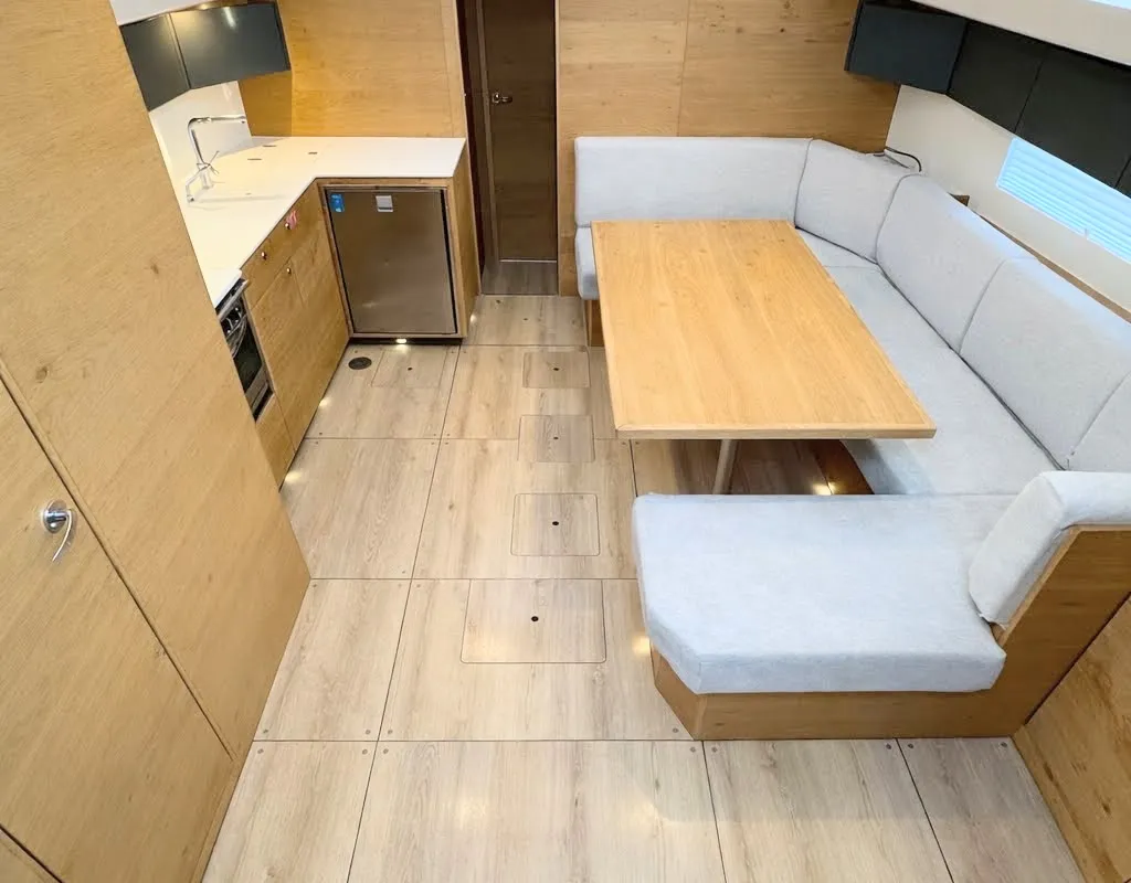 Salon of First, a Elan Impression 45 sailboat at Split, Croatia