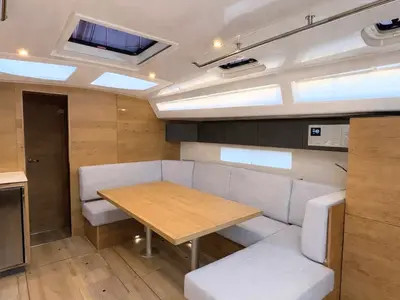 Galley of First, a Elan Impression 45 sailboat at Split, Croatia