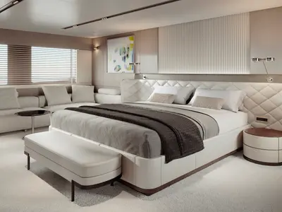 Cabin on Oriy, a Ante Ercegović M/Y ORIY motor yacht at Split, Croatia