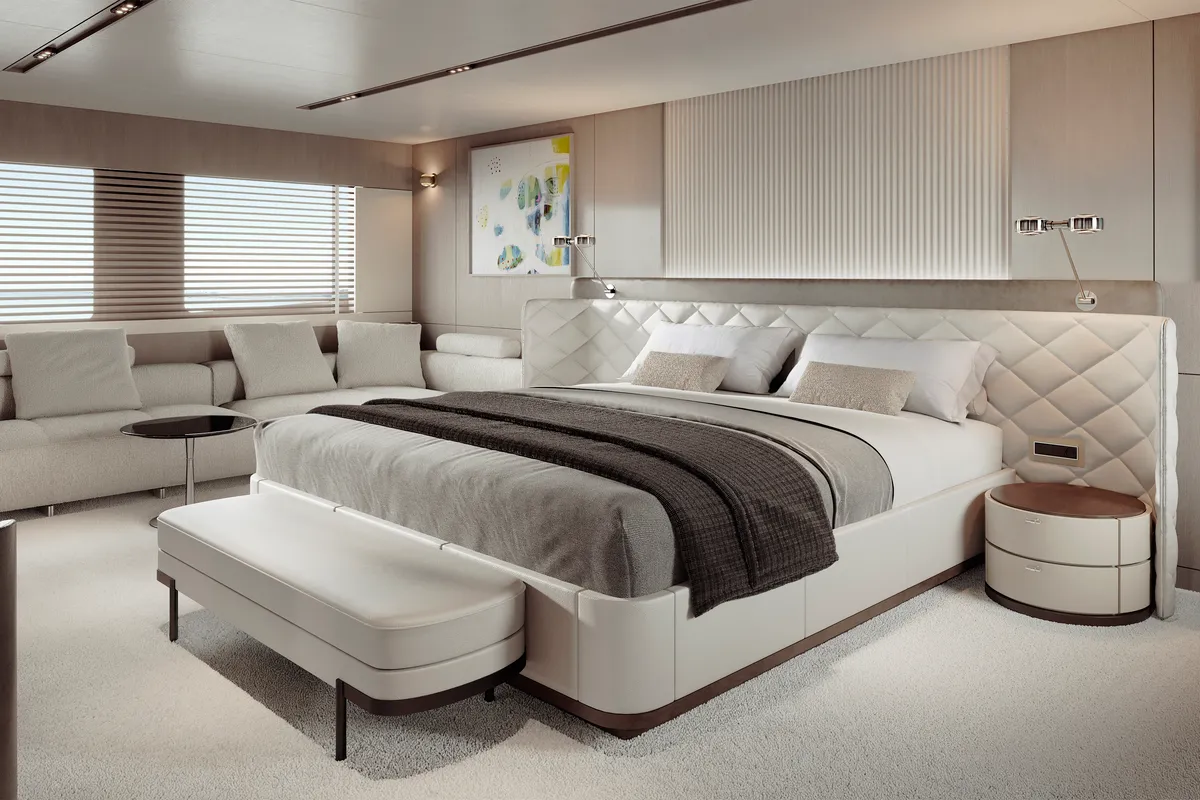 Cabin on Oriy, a Ante Ercegović M/Y ORIY motor yacht at Split, Croatia