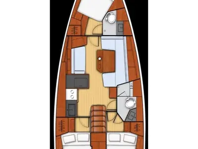 4Play, a Beneteau Oceanis 41.1 sailboat at Općina Sukošan, Croatia