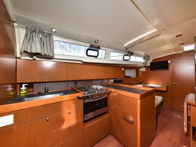 Galley of 4Play, a Beneteau Oceanis 41.1 sailboat at Sukošan, Croatia