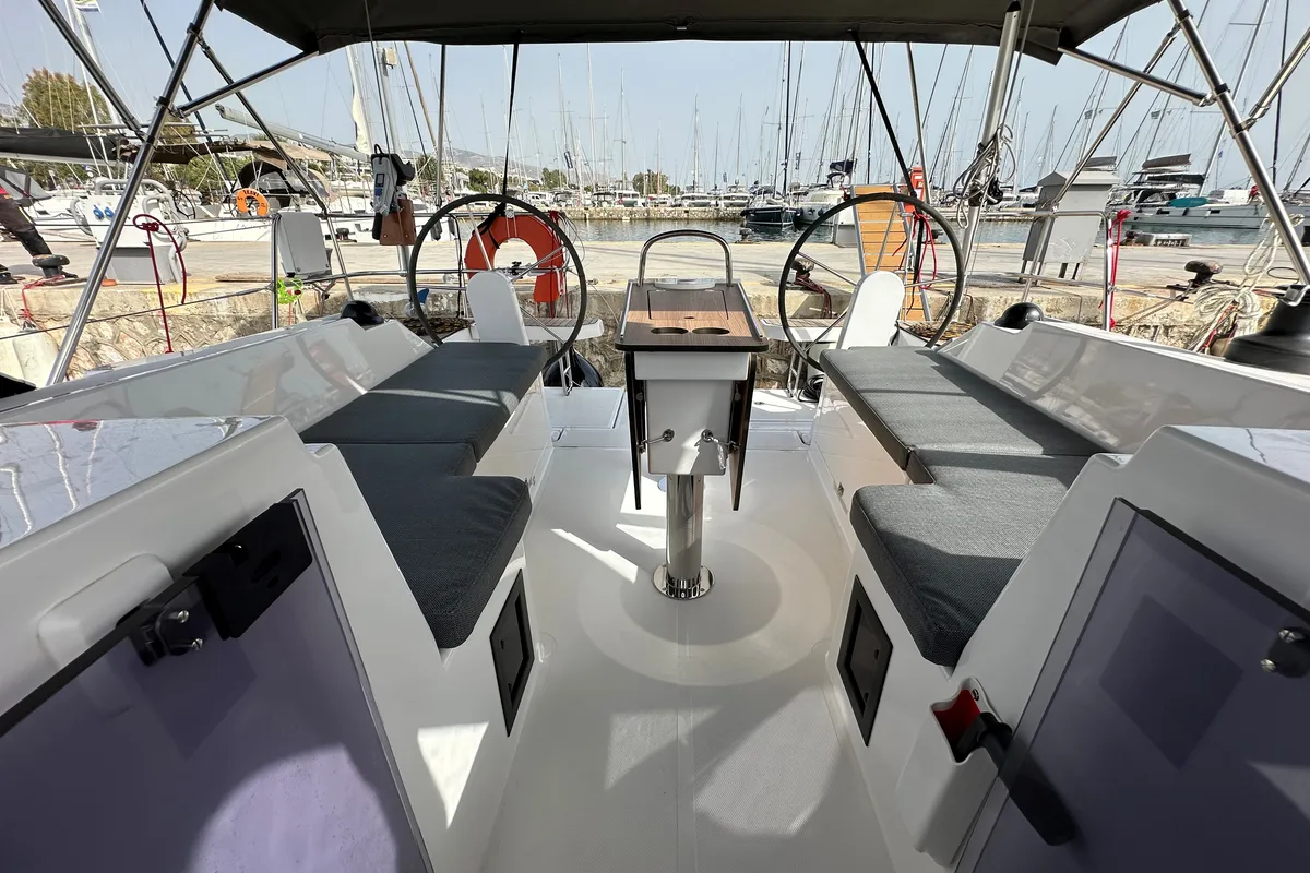 Galley of Sienna, a Bavaria C38 sailboat at Athens, Greece