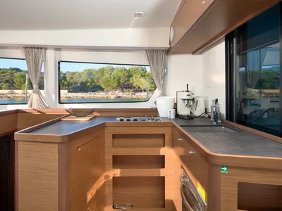 Galley of Jasmine, a Lagoon 42 catamaran at Trogir, Croatia