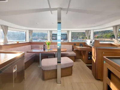 Salon of Jasmine, a Lagoon 42 catamaran at Trogir, Croatia