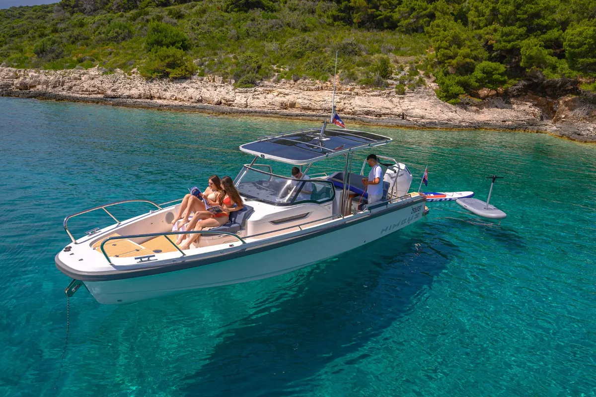Deck of Tanja, a Motorboat motorboat at Trogir, Croatia