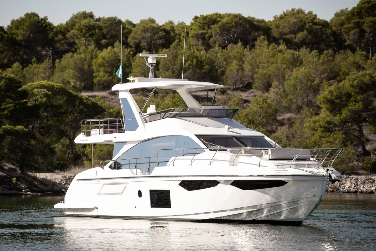 Exterior view of Alibaba, a Azimut 60 motorboat at Grad Šibenik, Croatia